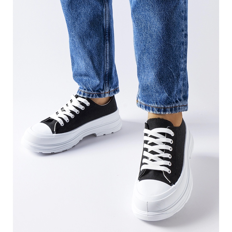 Black sneakers with a sports Bettole sole 1