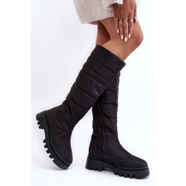 Women's Insulated Snow Boots Black Big Star MM274332 2