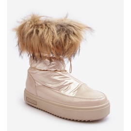 Women's Snow Boots With Fur Beige Big Star MM274380 1