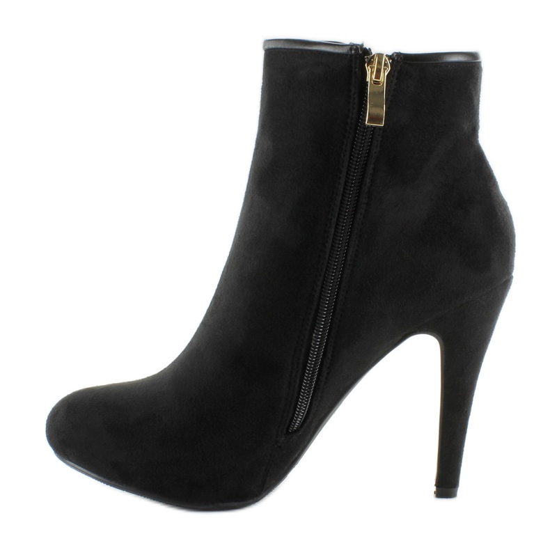 Suede high heel boots SAS-8F8534 Black 1