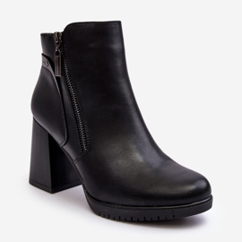 Sergio Leone Women's High Heel Ankle Boots With Zippers Black Ryelle 1