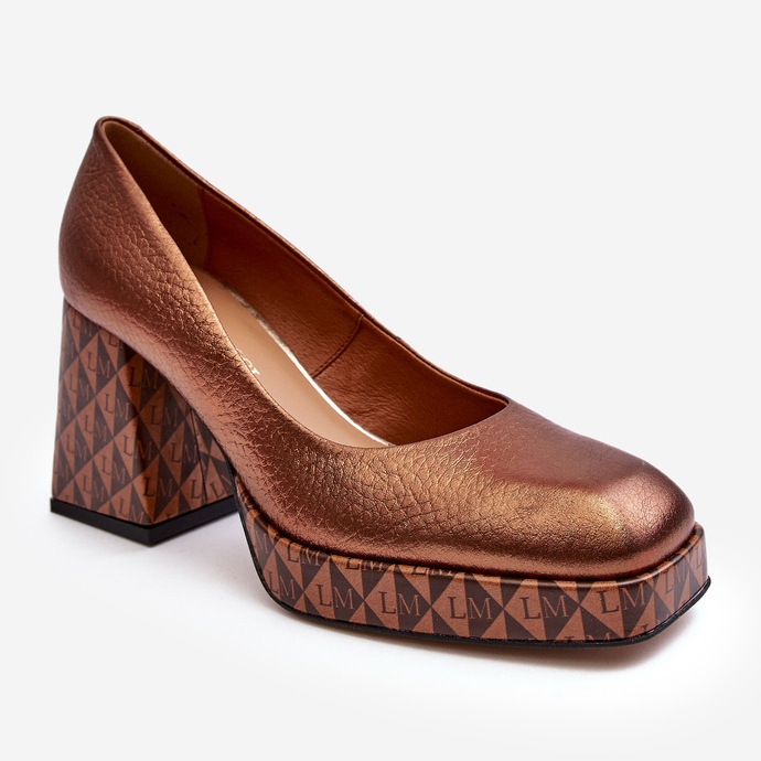 Leather High Heel Pumps Laura Messi 259/819-821 Copper brown 1 Leather High Heel Pumps Laura Messi 259/819-821 Copper brown 1