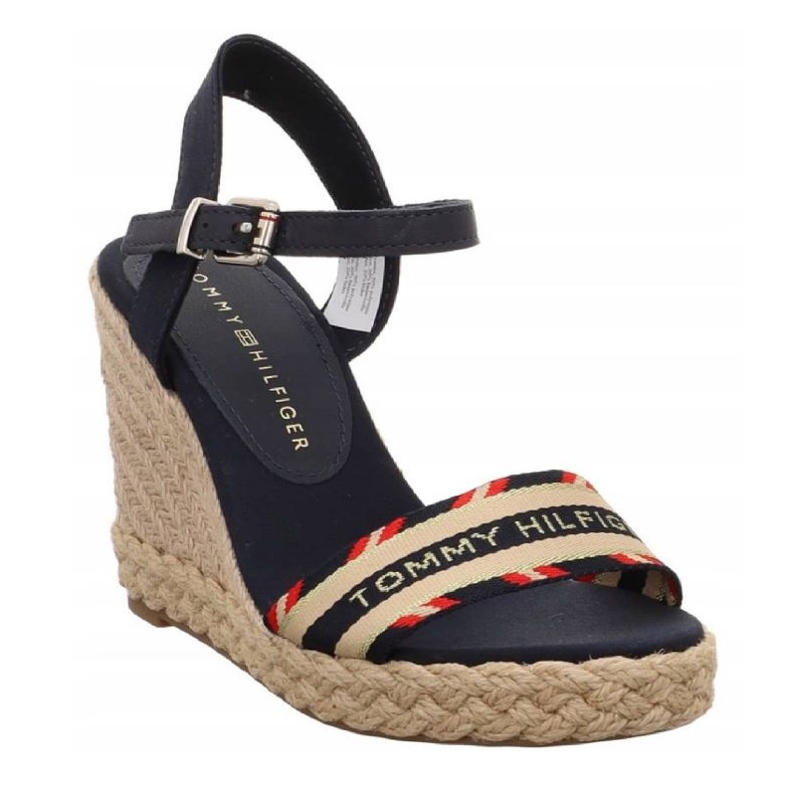 Tommy Hilfiger Corporate Webbing High Wedge Sandals W FW0FW06295 blue 1