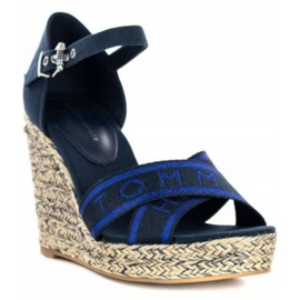 Tommy Hilfiger Tommy Metallic High Wedge Sandal W shoes FW0FW04753 blue 1 Tommy Hilfiger Tommy Metallic High Wedge Sandal W shoes FW0FW04753 blue 1