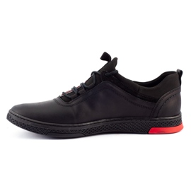 Polbut Men's leather sports shoes K24, black 2