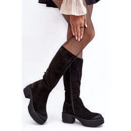 Suede Women's Over-the-Knee Boots Lemar Black Malayah 1 Suede Women's Over-the-Knee Boots Lemar Black Malayah 1