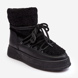 FG2 Women's Platform Snow Boots Black Ahatissa 1