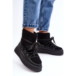 FG2 Women's Platform Snow Boots Black Ahatissa 2