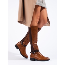 Classic women's camel boots by Shelovet brown 1 Classic women's camel boots by Shelovet brown 1