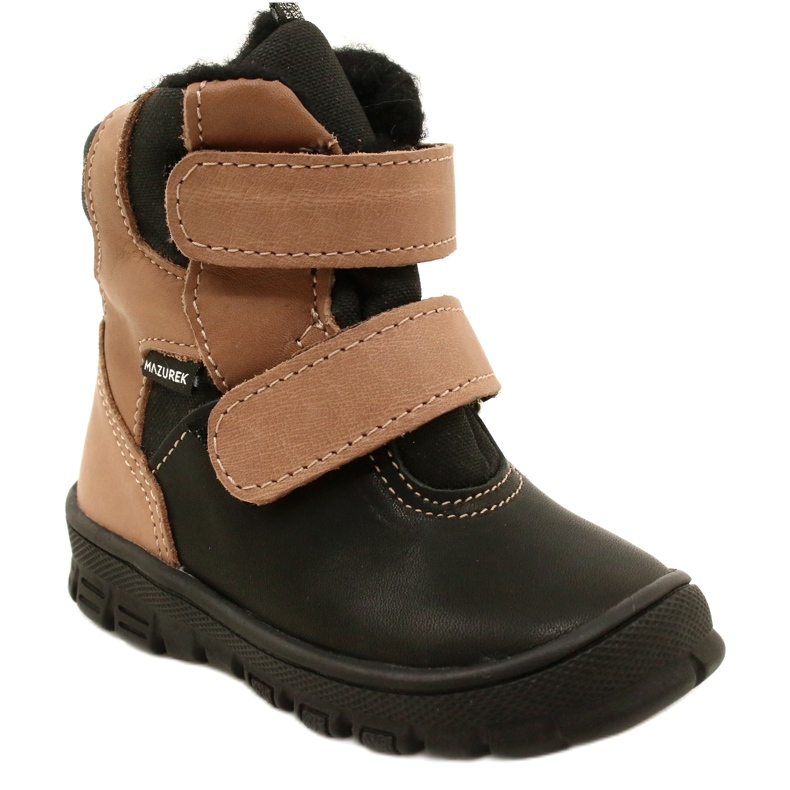 Waterproof Snow Boots TE-POR Mazurek 1351 black and beige 1
