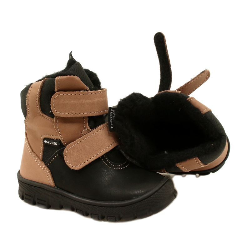 Waterproof Snow Boots TE-POR Mazurek 1351 black and beige 5