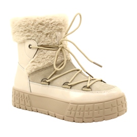 Filippo snow boots with fur varnished beige fur 5