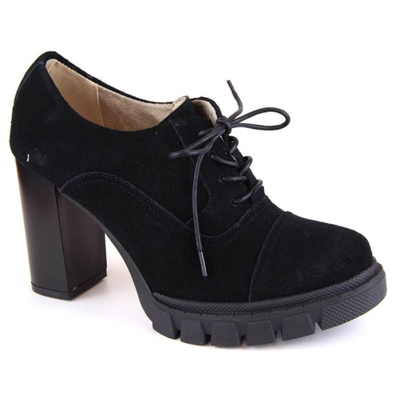 Filippo W PAW473A leather high heel and platform shoes, black 1