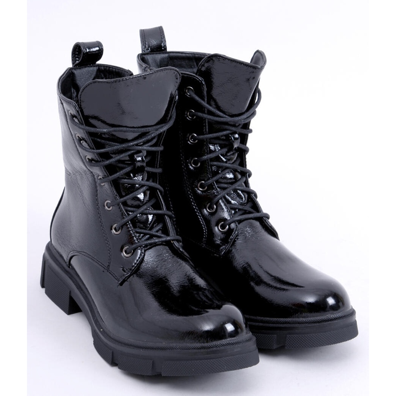 Lacquered lace-up boots by Neil Black 2