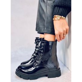 Lacquered lace-up boots by Neil Black 1