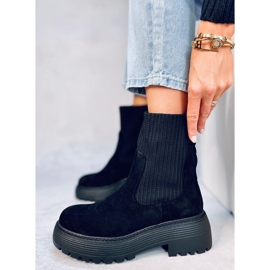 Winters Black elastic ankle boots 1