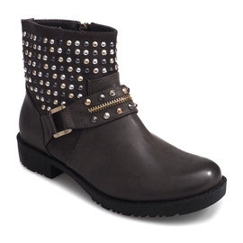 Motorized Boots With Studs 1636 Gray grey 1