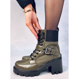 Lace-up high-heeled boots Brooks DK.GREEN 2