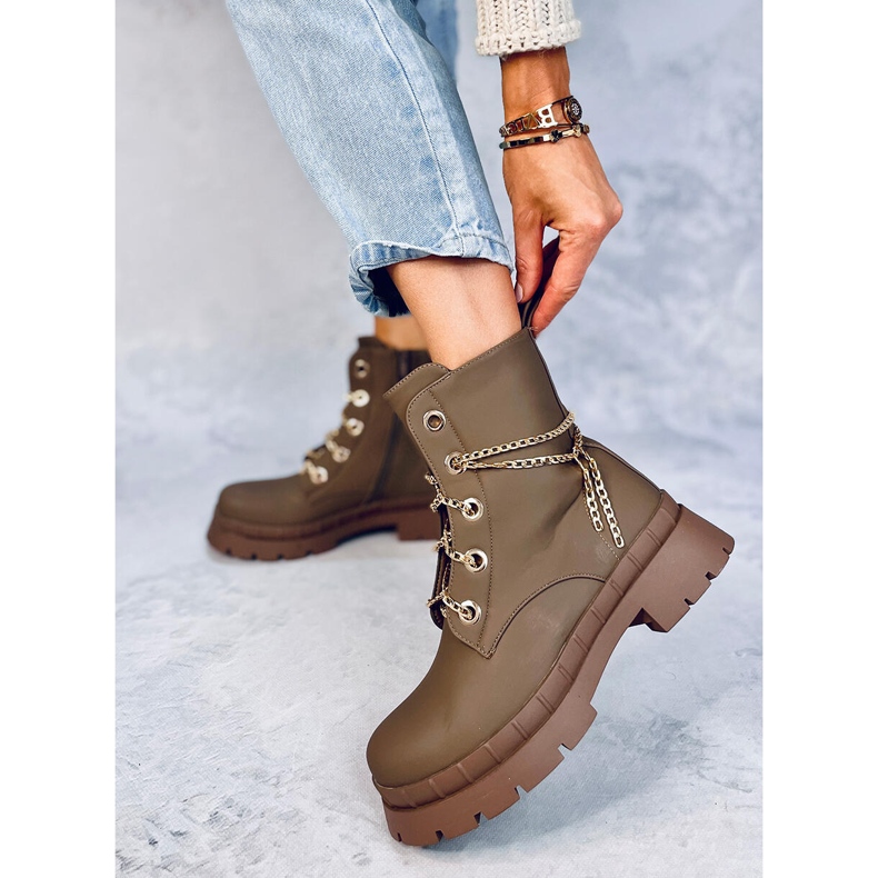 Lace-up boots from Lohan Khaki brown 2