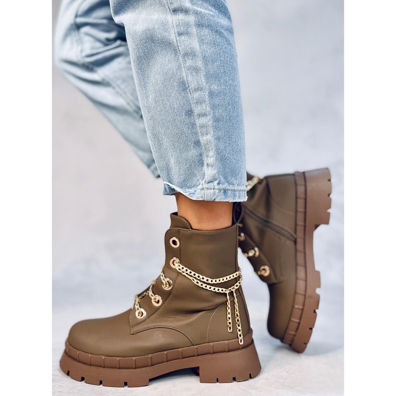 Lace-up boots from Lohan Khaki brown 1