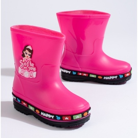 Children's pink Wellington boots with Princess Shelovet 2