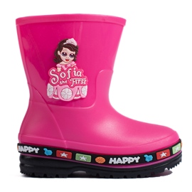 Children's pink Wellington boots with Princess Shelovet 1
