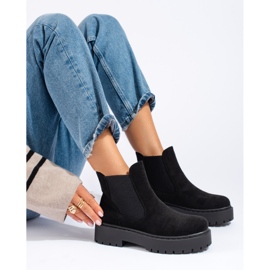 Women's black suede Shelovet Chelsea boots 1 Women's black suede Shelovet Chelsea boots 1