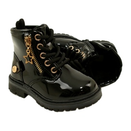 Miss Girls' patent leather boots, star 23DZ23-6593, black 6 Miss Girls' patent leather boots, star 23DZ23-6593, black 6