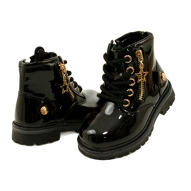 Miss Girls' patent leather boots, star 23DZ23-6593, black 3 Miss Girls' patent leather boots, star 23DZ23-6593, black 3