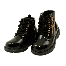 Miss Girls' patent leather boots, star 23DZ23-6593, black 2 Miss Girls' patent leather boots, star 23DZ23-6593, black 2