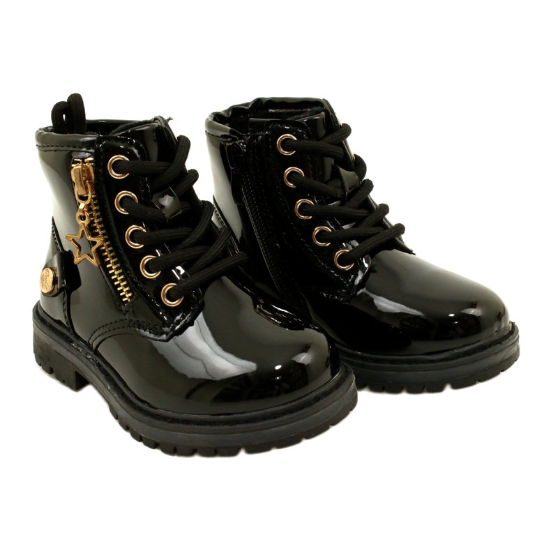 Miss Girls' patent leather boots, star 23DZ23-6593, black 4 Miss Girls' patent leather boots, star 23DZ23-6593, black 4
