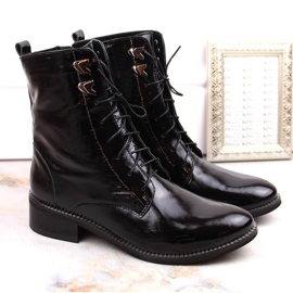 Black Dolce Pietro women's leather boots 1