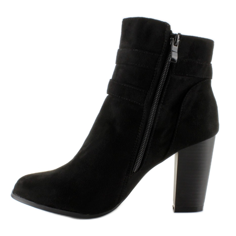 Suede high-heeled boots SQ06 Black 1