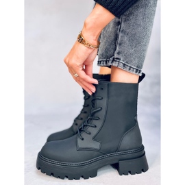 Tamar Black lace-up boots 1