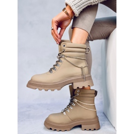 Hudson Apricot Trapper Boots beige 1