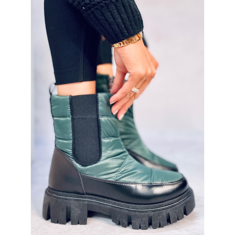 Insulated snow boots Milan Green 1