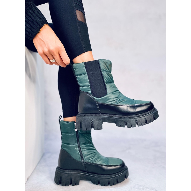 Insulated snow boots Milan Green 2
