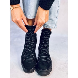 Conor Black lace-up worker boots 1