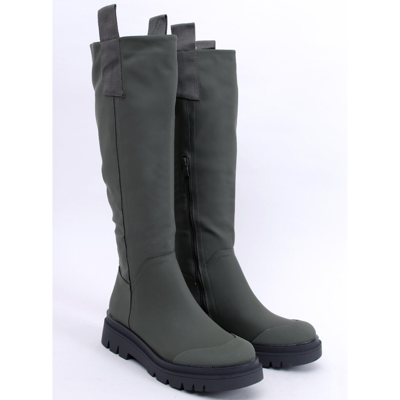 Women's Gibbs Army Green riding boots 2