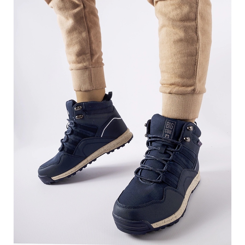 Blue Big Star KK274611 Navy boots 1