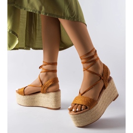 Brown espadrilles on the Silvetta platform 2