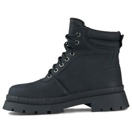 Black women's lace-up boots 2