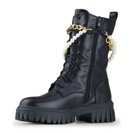 Black women's baggies with a detachable decoration 1