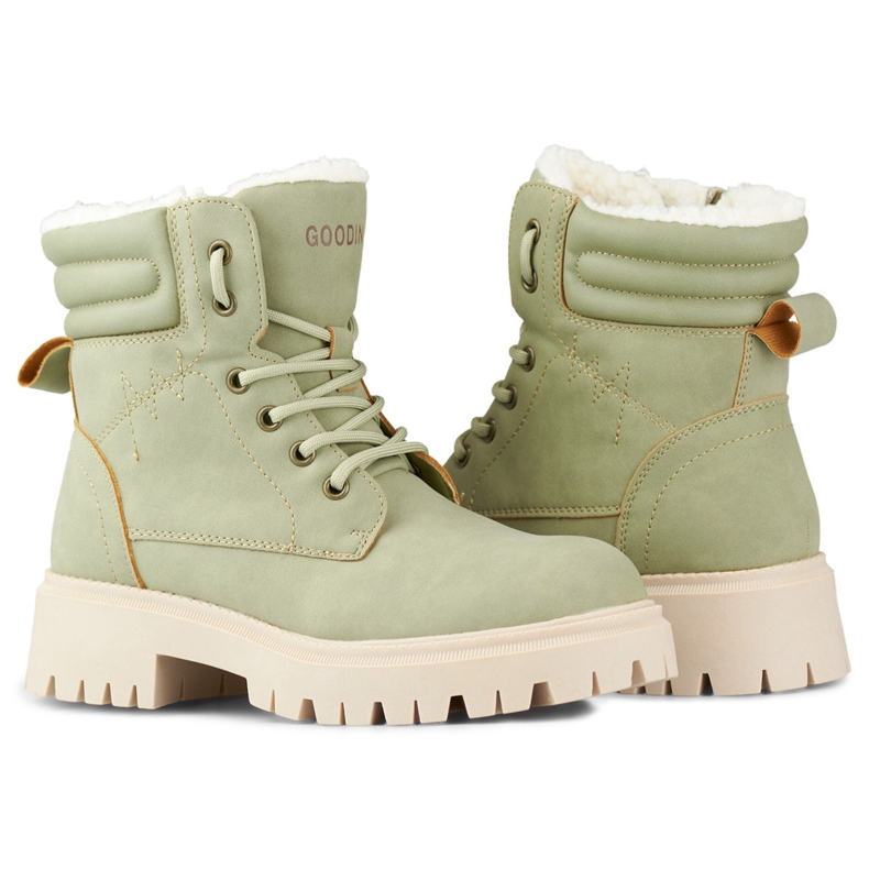 Light green insulated women's boots 1