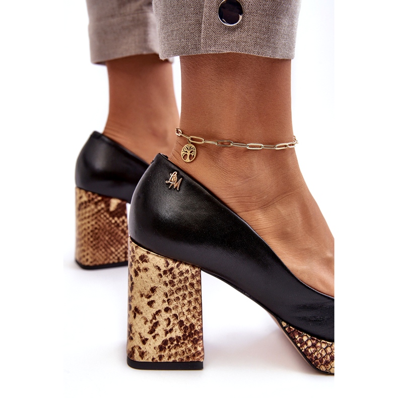 Women's leather pumps Laura Messi 2599 black 2 Women's leather pumps Laura Messi 2599 black 2