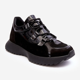 Leather Patent Women's Sports Shoes M01/2 Zazoo Black 1