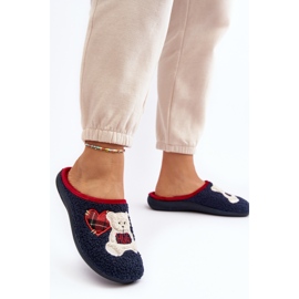 Women's Home Flip-Flops Slippers With Teddy Bear Inblu EC000095 Navy Blue 6