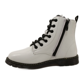 Miss Girls' boots varnished boots white 20Dz23-3216 1
