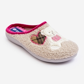 Women's Home Flip-Flops Slippers With Teddy Bear Inblu EC000095 Beige 1