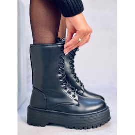 Lace-up boots on a high Rage Black sole 2